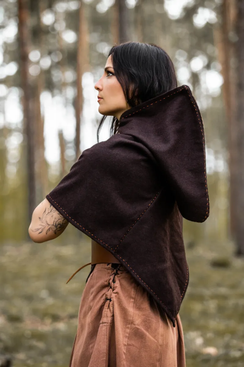 Outlet Leonardo Carbone Skjoldehamn Gugel "Halfdan" Braun