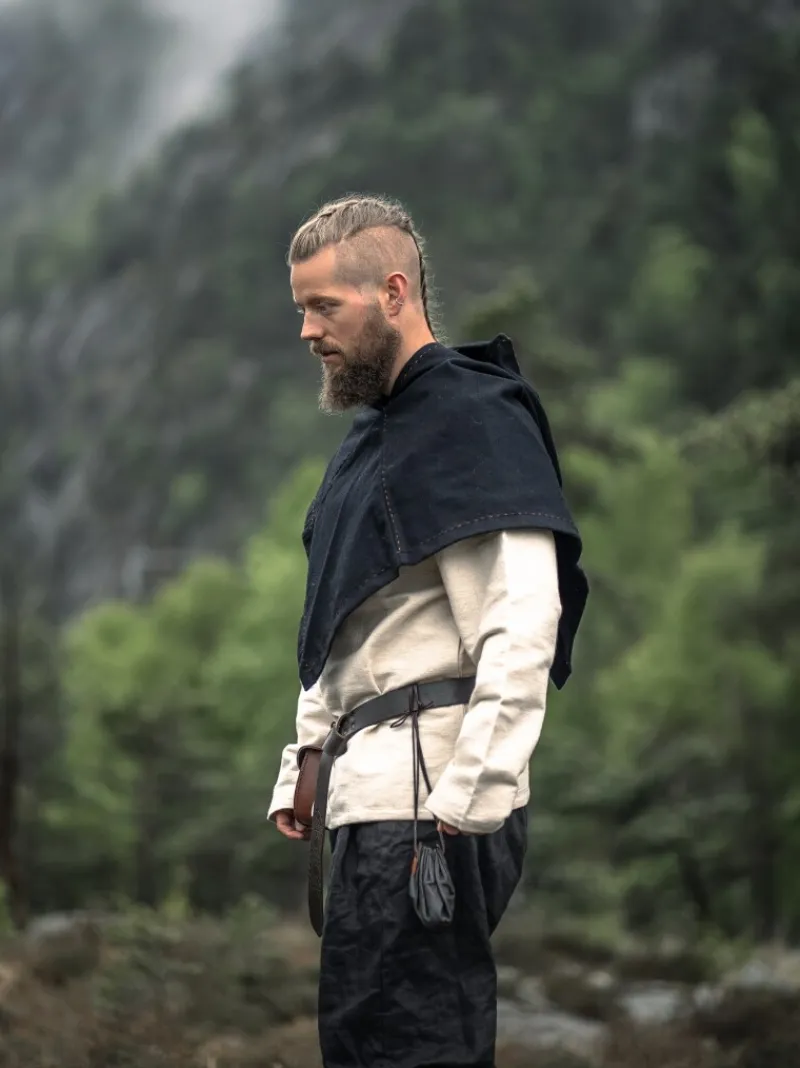 Online Leonardo Carbone Skjoldehamn Wikinger Gugel "Halfdan" Schwarz