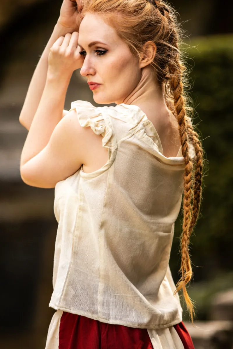 Shop Leonardo Carbone Sommerbluse mit Rüsche "Lotte" Natur