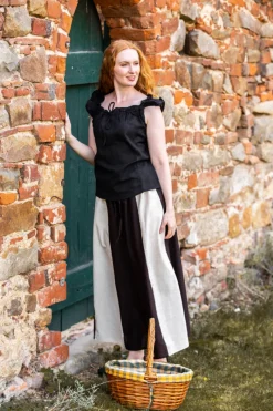 Best Sale Leonardo Carbone Sommerbluse mit Rüsche "Lotte" Schwarz