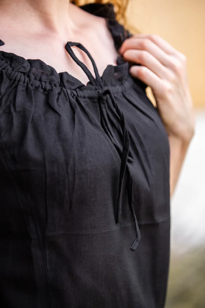 Best Sale Leonardo Carbone Sommerbluse mit Rüsche "Lotte" Schwarz