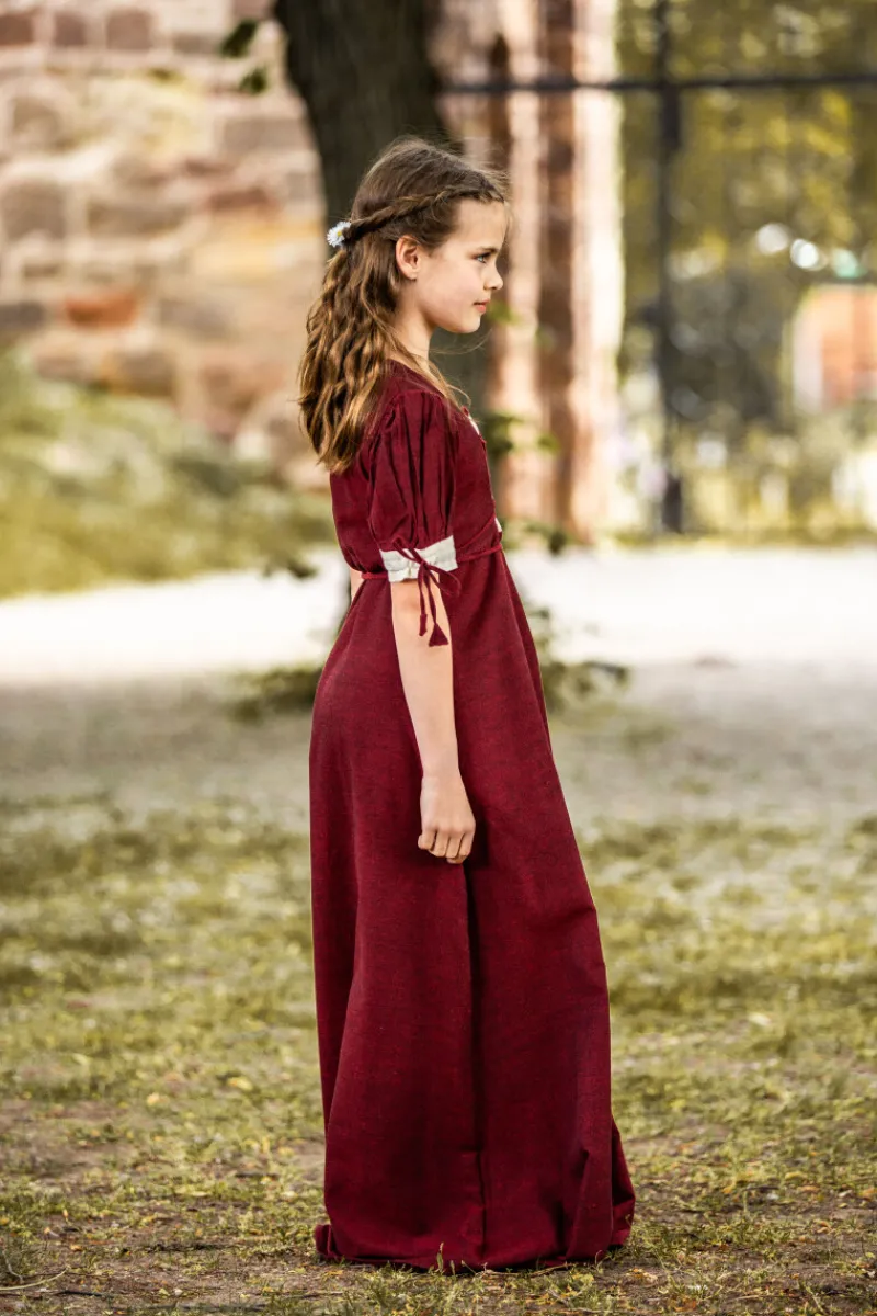Online Leonardo Carbone Sommerkleidchen "Prinzessin Denise" Rot/Natur