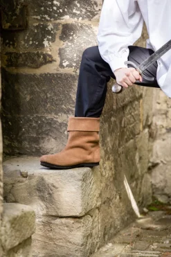 Discount Leonardo Carbone Stulpenstiefel aus Wildleder "Sigurd" Braun