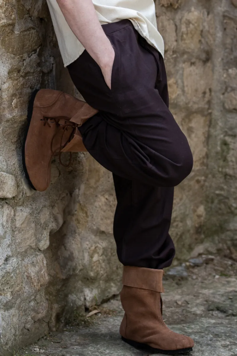 Discount Leonardo Carbone Stulpenstiefel aus Wildleder "Sigurd" Braun