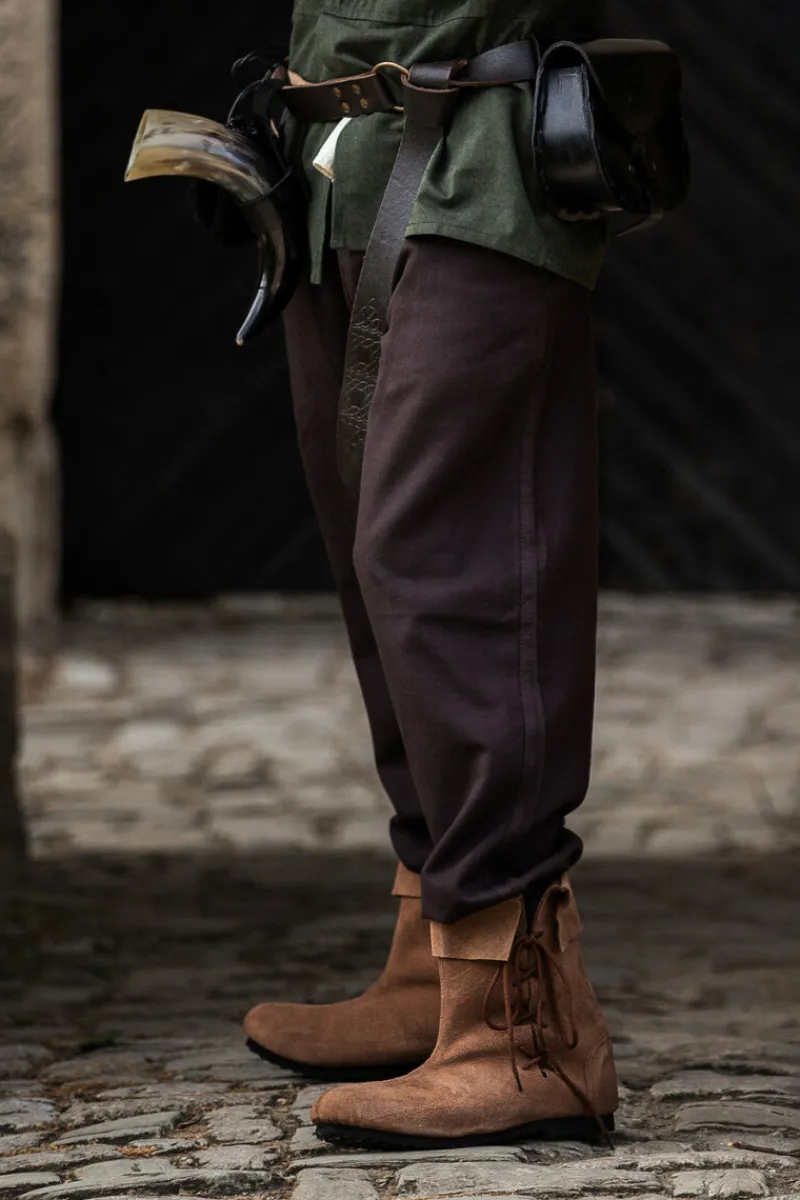 Discount Leonardo Carbone Stulpenstiefel aus Wildleder "Sigurd" Braun
