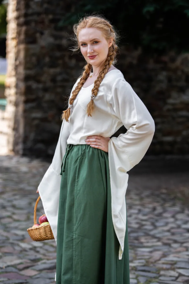 Shop Leonardo Carbone Trompetenärmel-Bluse "Irma" Natur