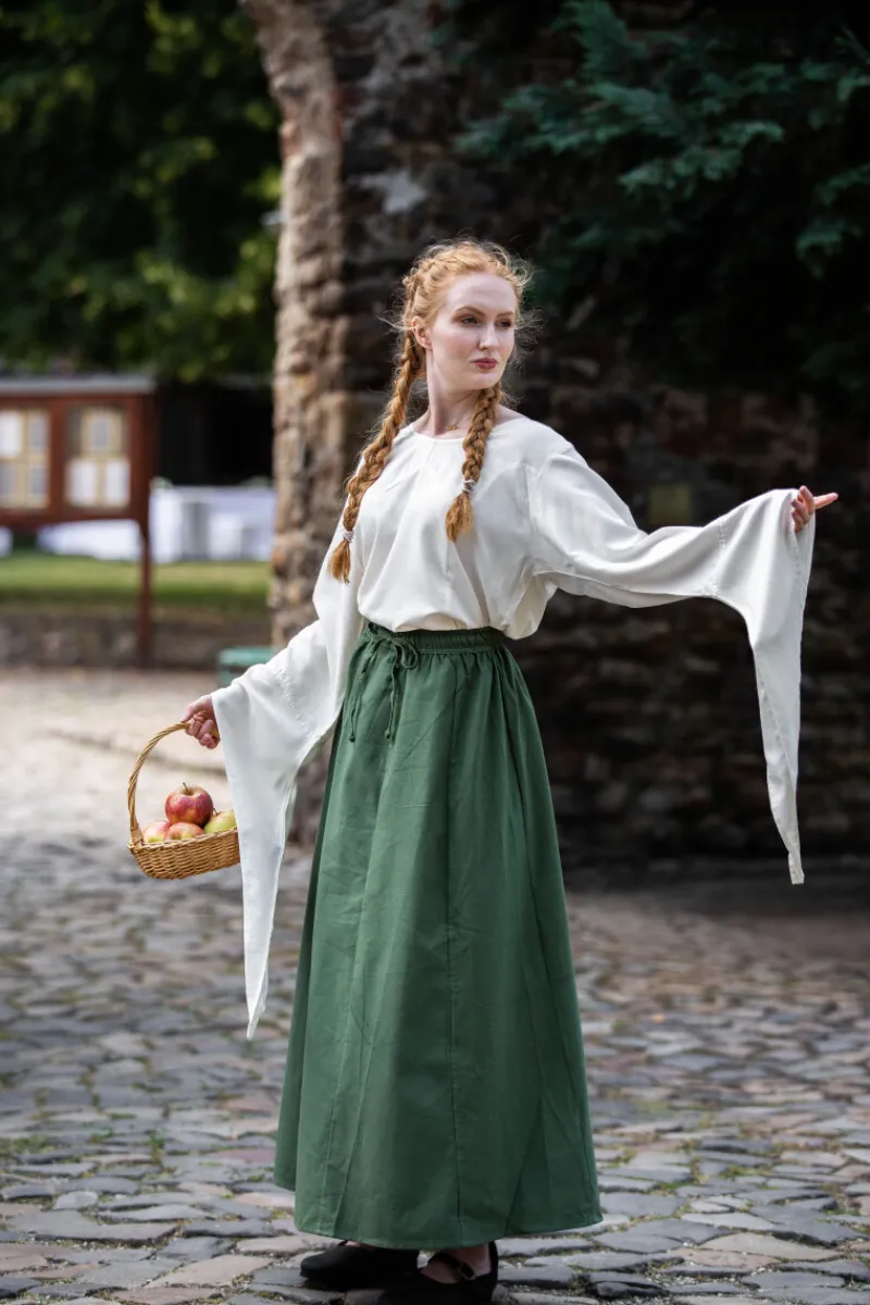 Shop Leonardo Carbone Trompetenärmel-Bluse "Irma" Natur