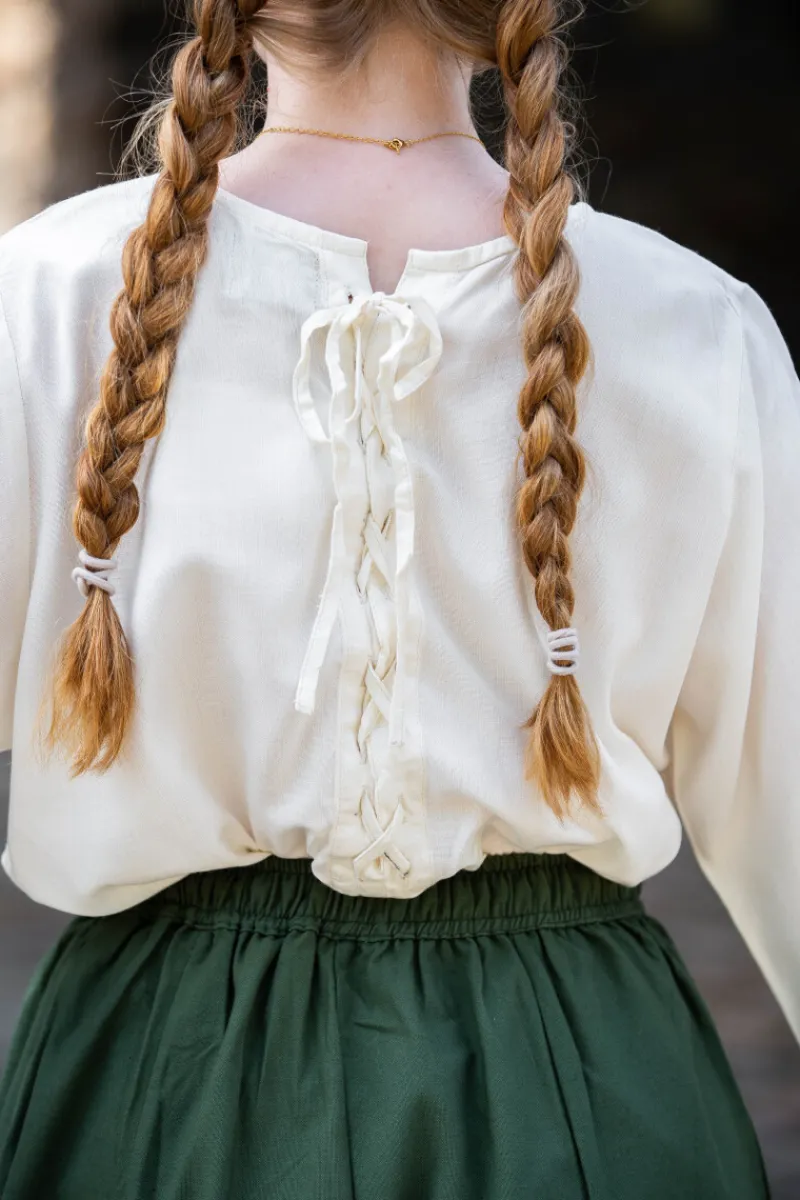 Shop Leonardo Carbone Trompetenärmel-Bluse "Irma" Natur