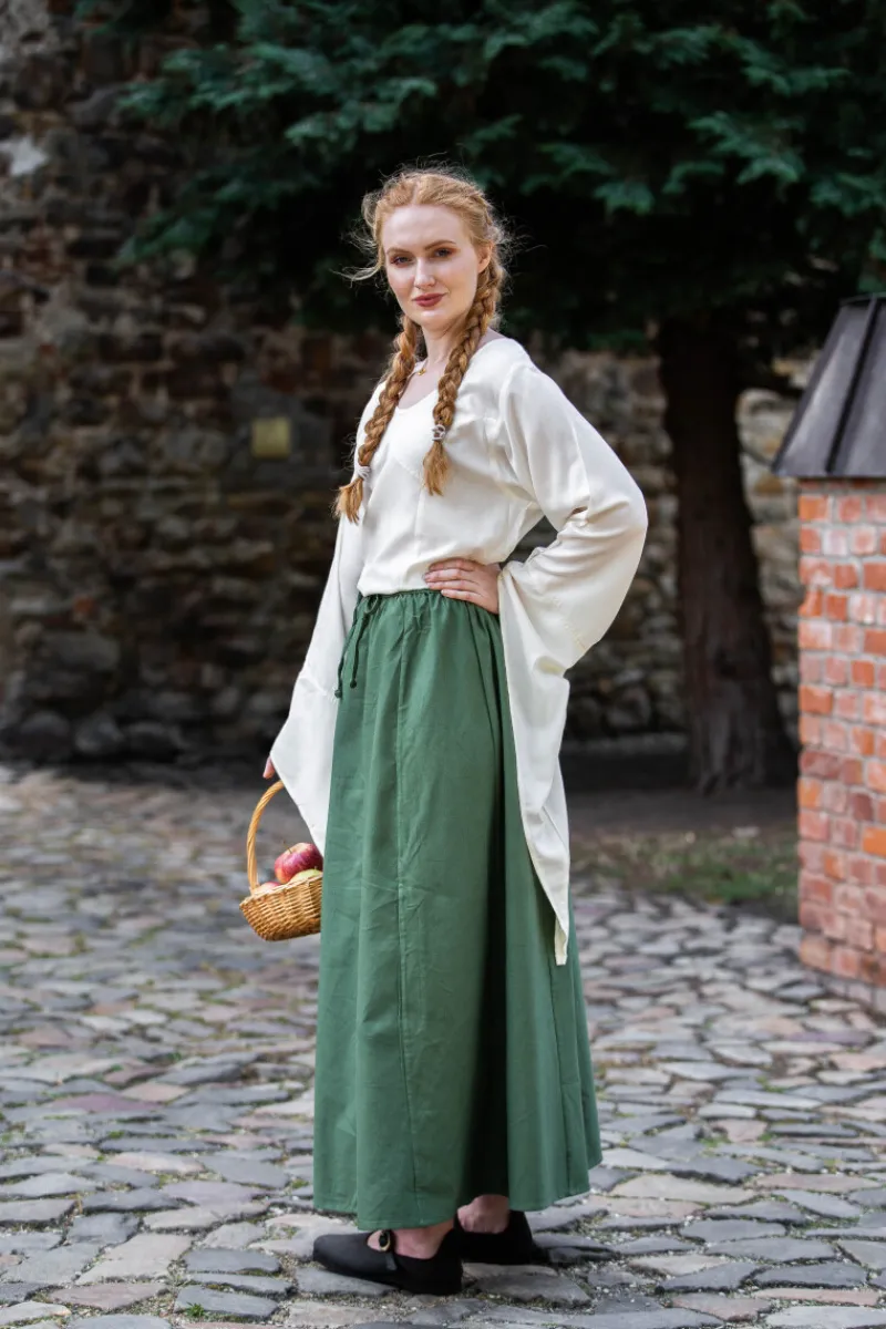 Shop Leonardo Carbone Trompetenärmel-Bluse "Irma" Natur