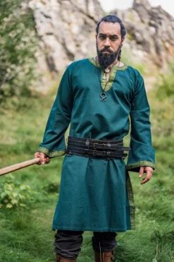 Clearance Leonardo Carbone Tunika mit Bordüre "Halvor" Grün