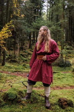 Shop Leonardo Carbone Tunika mit Bordüre "Halvor" Rot