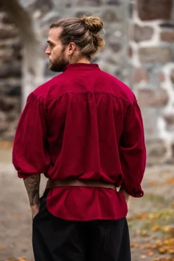 Flash Sale Leonardo Carbone Typisches Mittelalter Stehkragen-Schnürhemd 