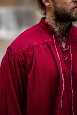 Flash Sale Leonardo Carbone Typisches Mittelalter Stehkragen-Schnürhemd 