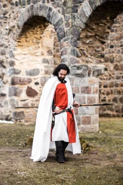 Best Sale Leonardo Carbone Umhang der Tempelritter "Arnulf" Weiß/Rot
