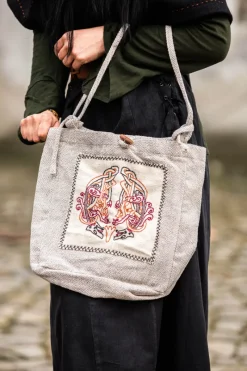 Outlet Leonardo Carbone Umhängetasche mit Wikinger Stickerei 