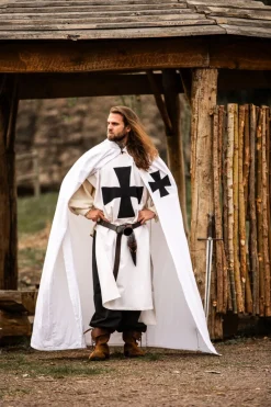 Fashion Leonardo Carbone Waffenrock der Tempelritter Weiß/Schwarz