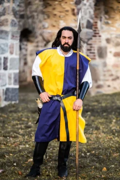 Store Leonardo Carbone Waffenrock "Schachbrett" Gelb/Blau