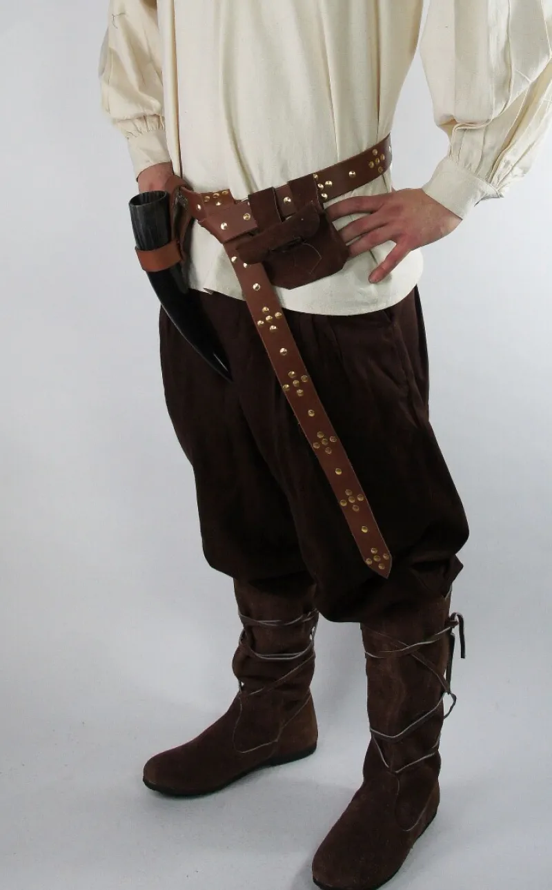 Store Leonardo Carbone Weite Mittelalter-Hose "Eckart" Braun