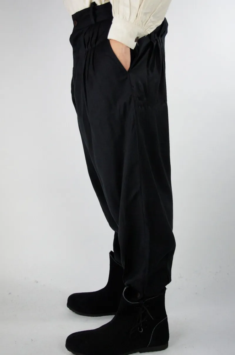 Shop Leonardo Carbone Weite Mittelalter-Hose "Eckart" Schwarz