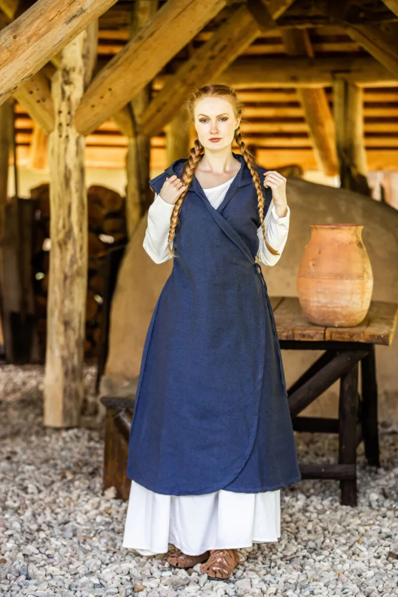 Best Leonardo Carbone Wickelkleid "Gerlin" Blau
