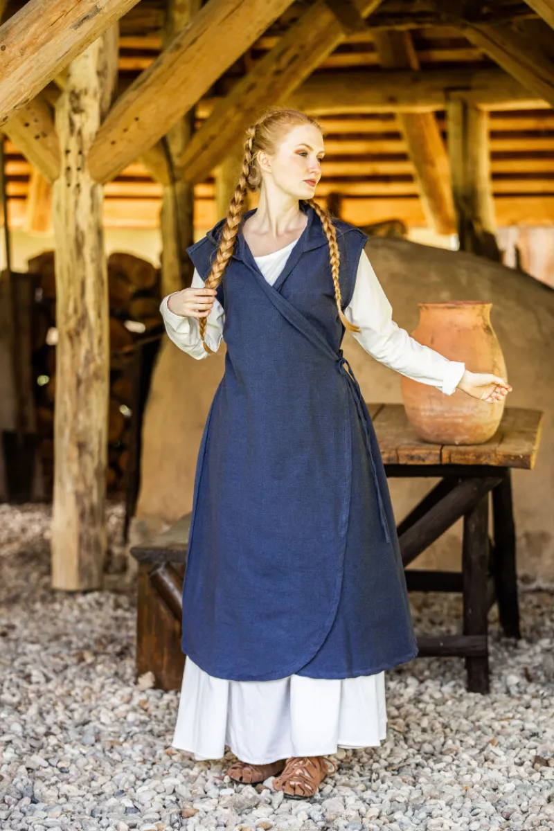 Best Leonardo Carbone Wickelkleid "Gerlin" Blau
