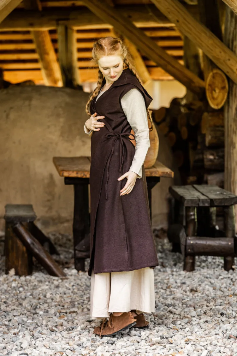 Outlet Leonardo Carbone Wickelkleid "Gerlin" Dunkelbraun