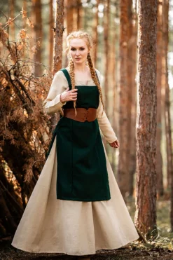 Outlet Leonardo Carbone Wikinger Überkleid aus Wolle "Aila" Grün