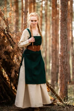 Outlet Leonardo Carbone Wikinger Überkleid aus Wolle "Aila" Grün