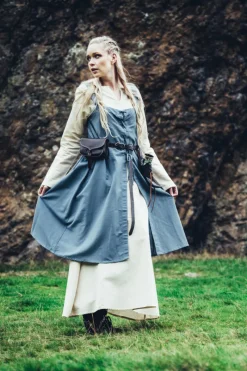 Sale Leonardo Carbone Wikinger Überkleid "Inka" Taubenblau