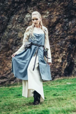 Sale Leonardo Carbone Wikinger Überkleid "Inka" Taubenblau