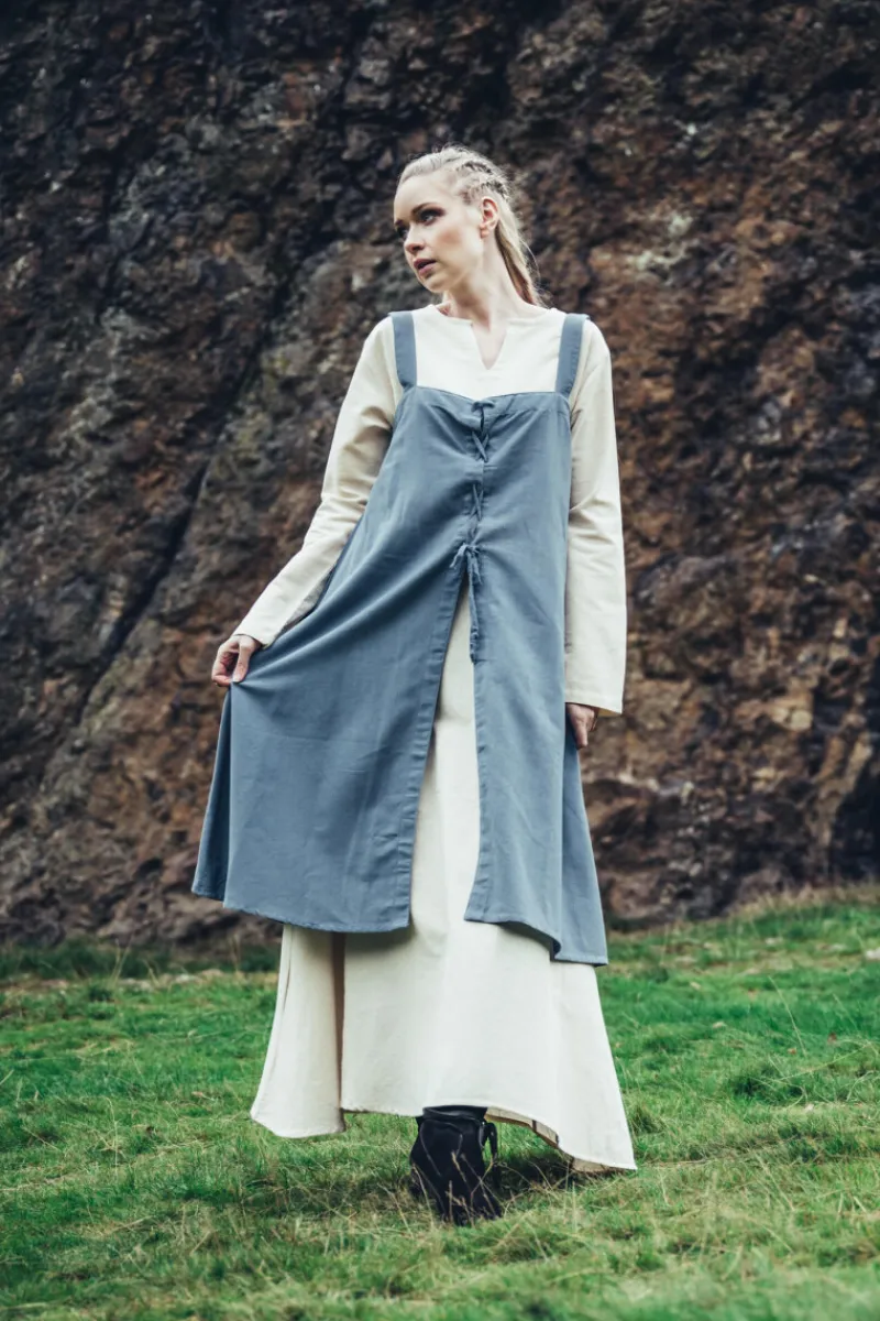 Sale Leonardo Carbone Wikinger Überkleid "Inka" Taubenblau