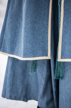Discount Leonardo Carbone Wikinger Birka Mantel Skadi Taubenblau