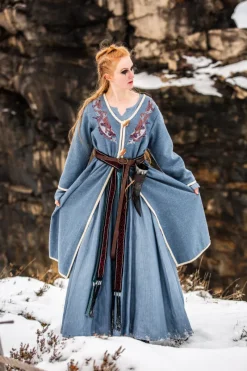 Discount Leonardo Carbone Wikinger Birka Mantel Skadi Taubenblau