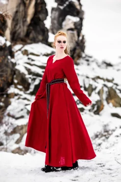 Hot Leonardo Carbone Wikinger Kleid 100% Leinen 