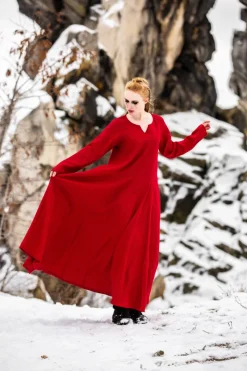 Hot Leonardo Carbone Wikinger Kleid 100% Leinen 