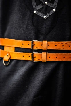 Cheap Leonardo Carbone Wikinger Leder Doppelgürtel 