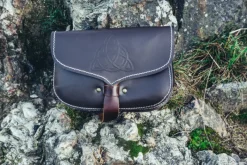 Cheap Leonardo Carbone Wikinger Leder Gürteltasche "Hulda" mit keltischem Knoten Braun