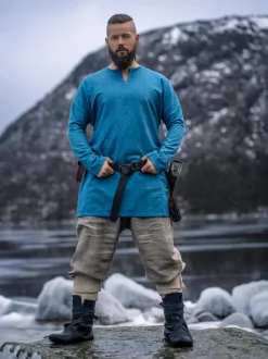 Flash Sale Leonardo Carbone Wikinger Leinentunika "Ragnar" Blau