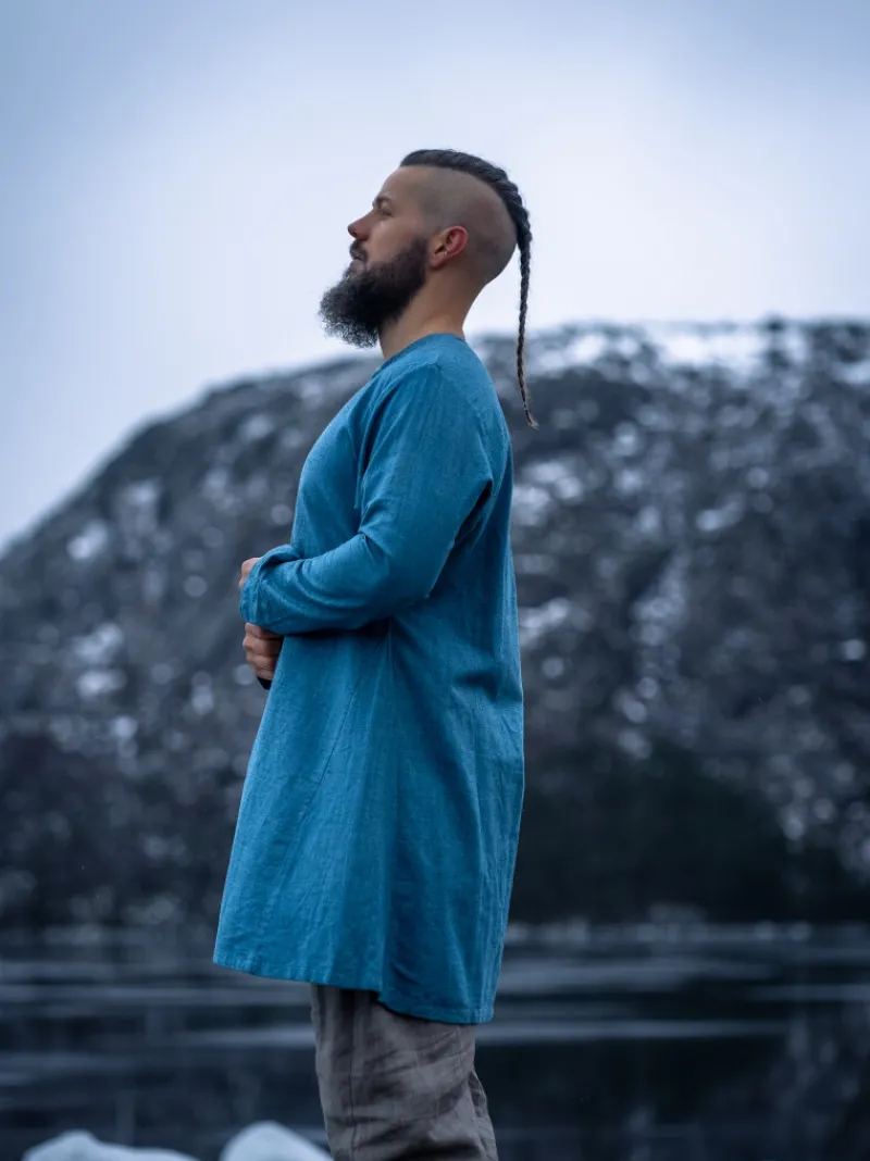 Flash Sale Leonardo Carbone Wikinger Leinentunika "Ragnar" Blau