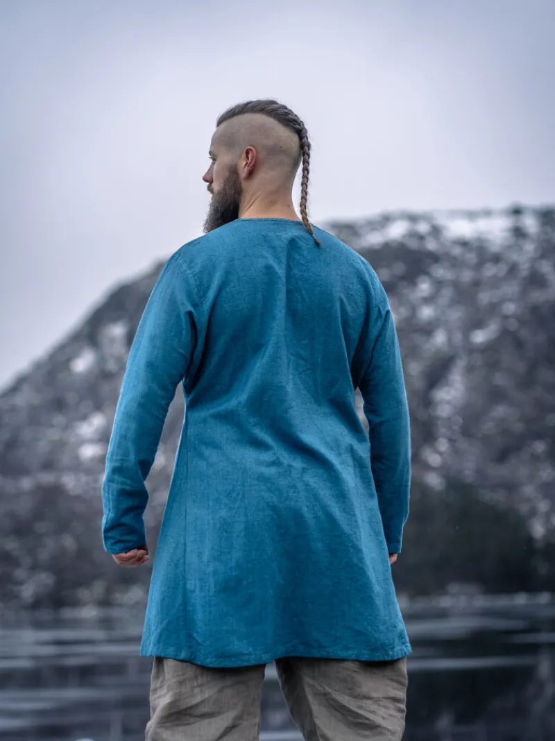 Flash Sale Leonardo Carbone Wikinger Leinentunika "Ragnar" Blau