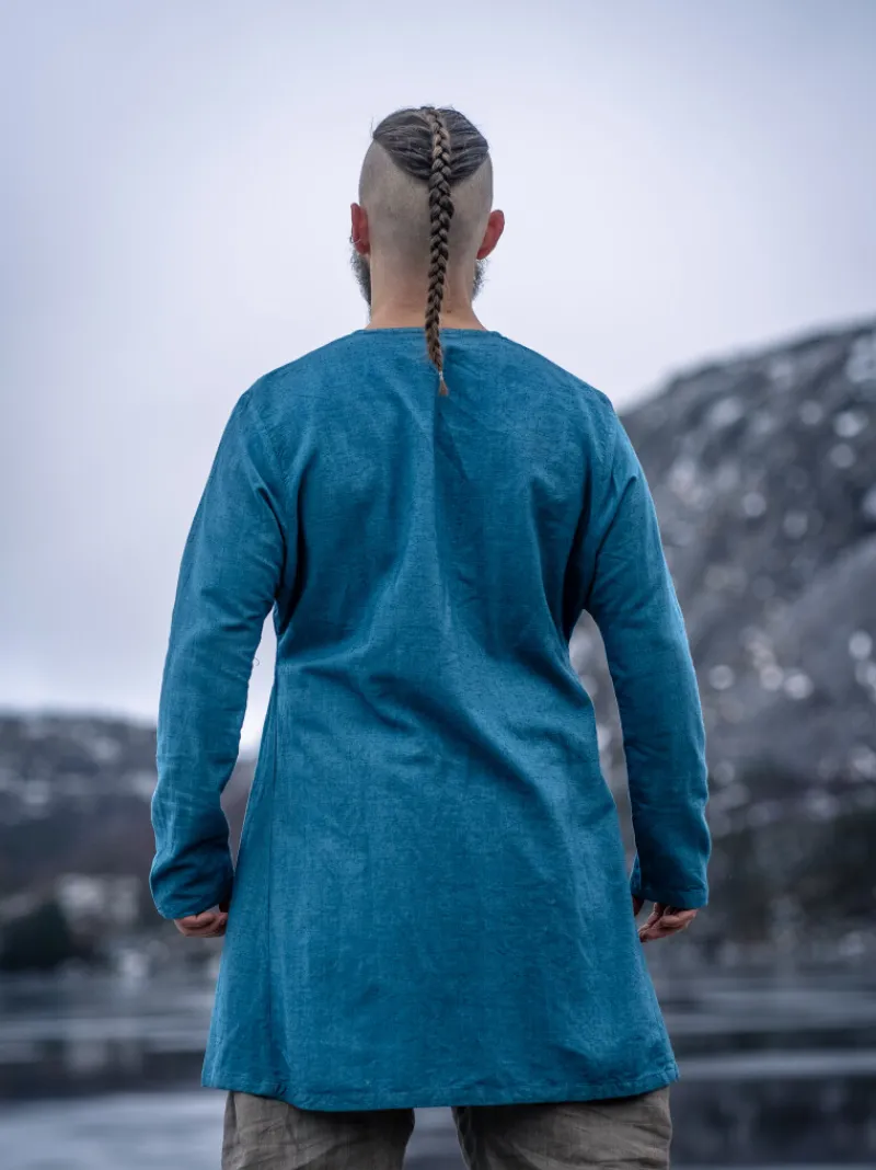 Flash Sale Leonardo Carbone Wikinger Leinentunika "Ragnar" Blau