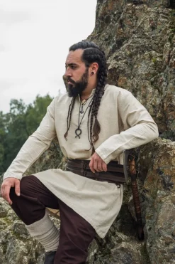 Fashion Leonardo Carbone Wikinger Leinentunika 