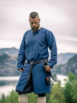 Fashion Leonardo Carbone Wikinger Longtunika "Lennart"- Dunkel Blau