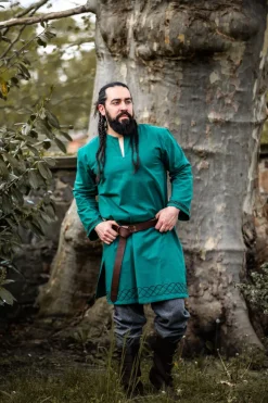 Clearance Leonardo Carbone Wikinger Tunika "Borr"- Grün