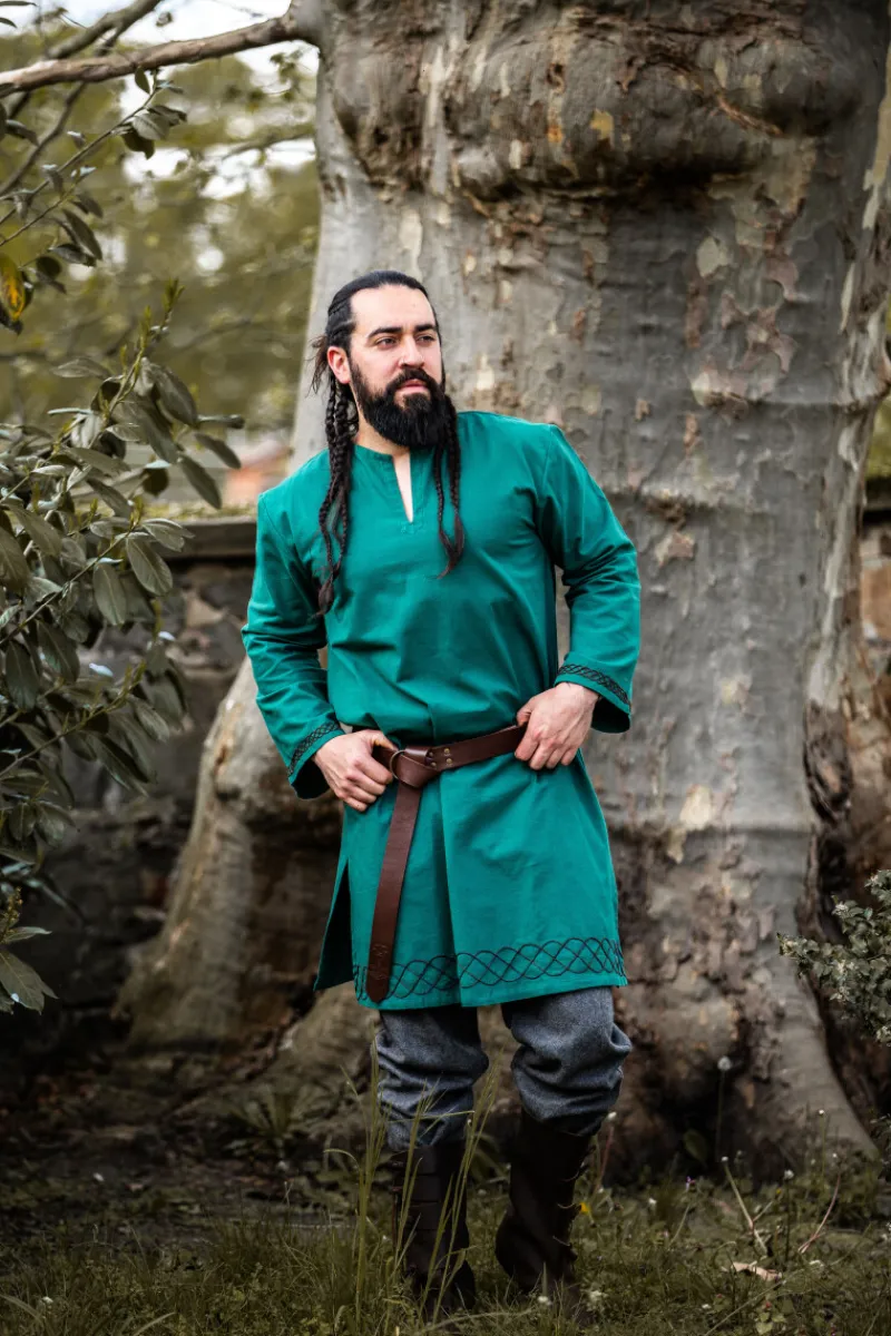 Clearance Leonardo Carbone Wikinger Tunika "Borr"- Grün