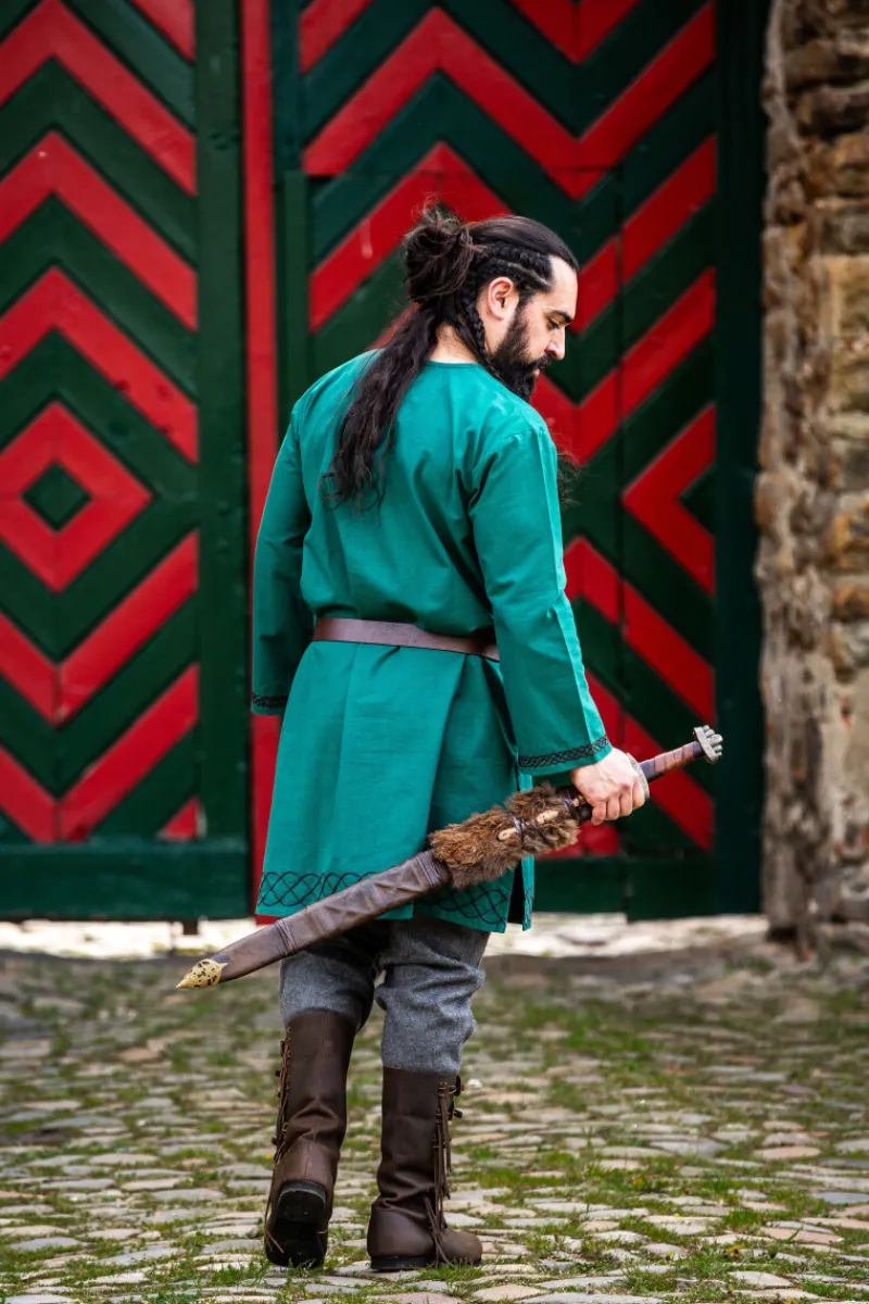 Clearance Leonardo Carbone Wikinger Tunika "Borr"- Grün