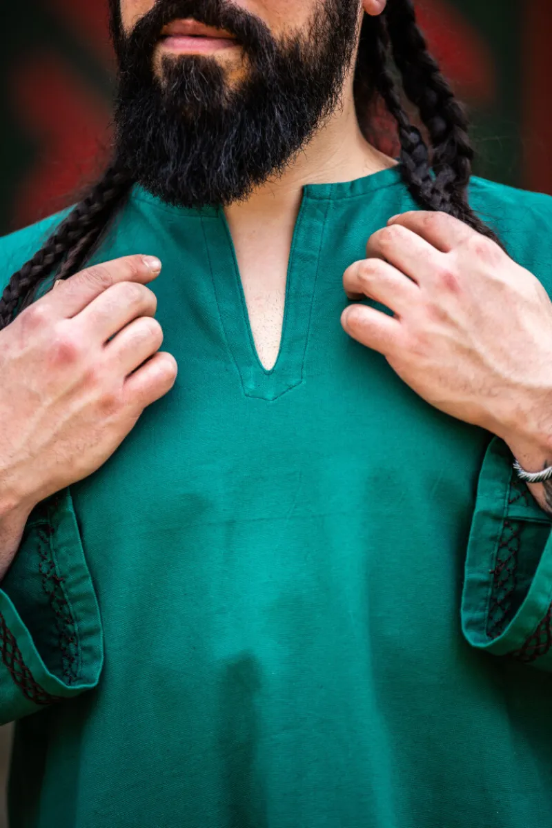 Clearance Leonardo Carbone Wikinger Tunika "Borr"- Grün