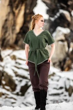 Sale Leonardo Carbone Wikinger Tunika Damen "Matilda" Grün