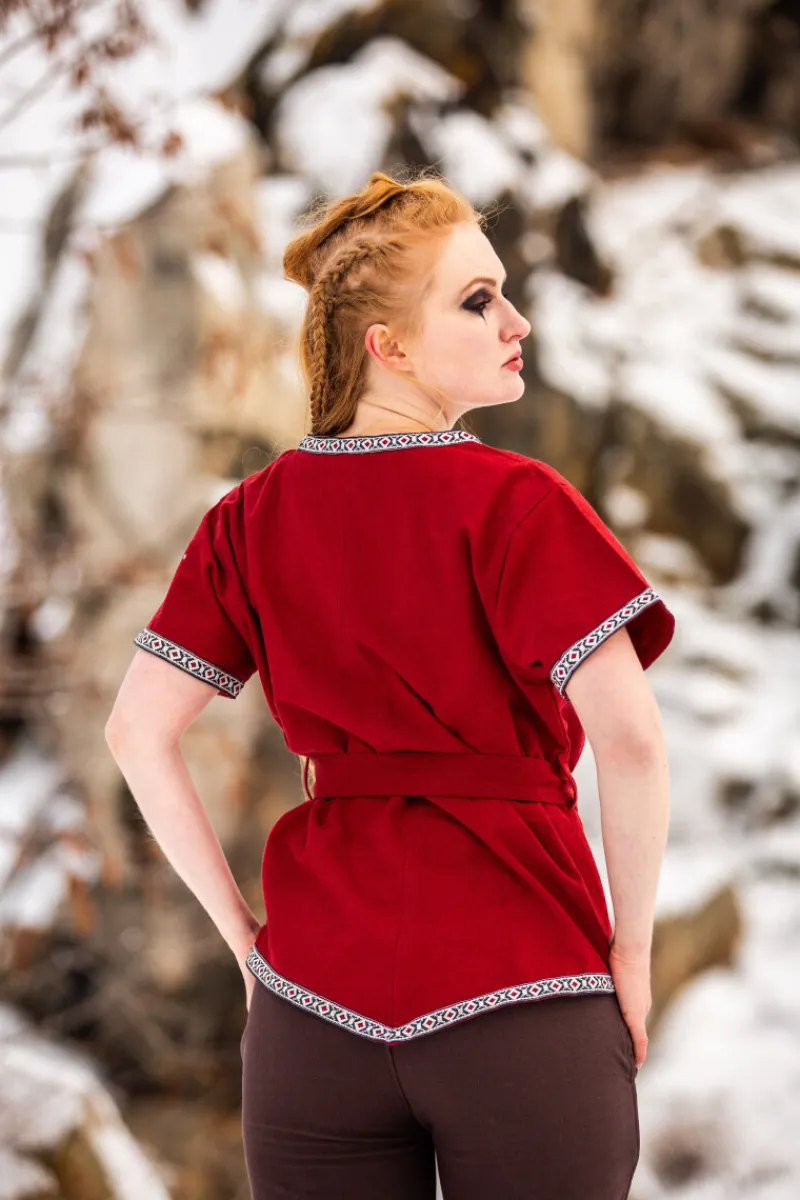 Cheap Leonardo Carbone Wikinger Tunika Damen "Matilda" Rot