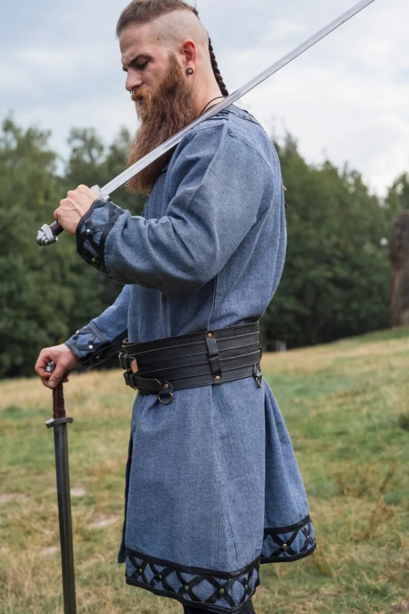 Fashion Leonardo Carbone Wikinger Tunika "Erik" Blaugrau